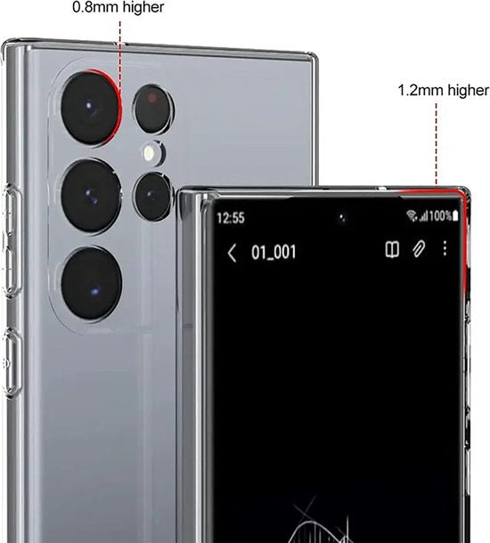 Lennexo transparant hoesje voor Samsung Galaxy S24 Ultra