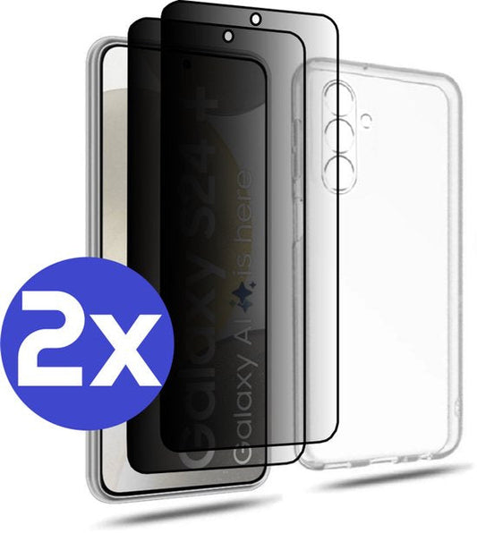ArmorDrop transparant hoesje met privacy screenprotector voor Samsung S24+