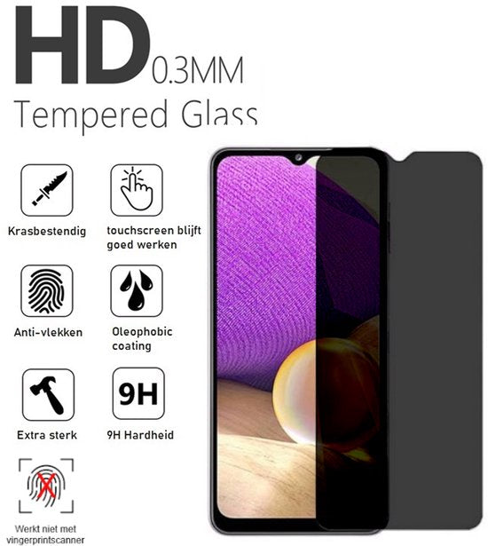 Samsung A34 hoesje en privacy screenprotector