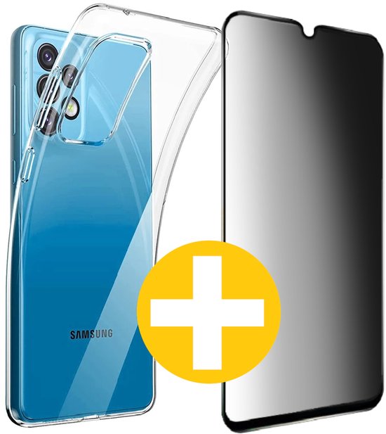 Samsung A13 5G hoesje en privacy screenprotector combi
