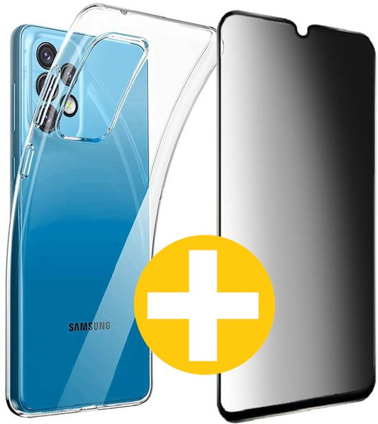 Samsung A13 5G hoesje en privacy screenprotector combi