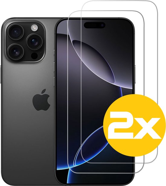 Screenprotector Tempered Glass iPhone 16 Pro 2 Stuks