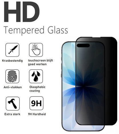Lennexo Privacy screenprotector voor iPhone 17