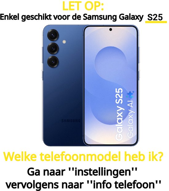 Lennexo gehard glas screenprotector voor Samsung Galaxy S25