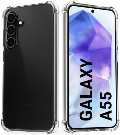 Anti-shock hoesje en screenprotector voor Samsung A55