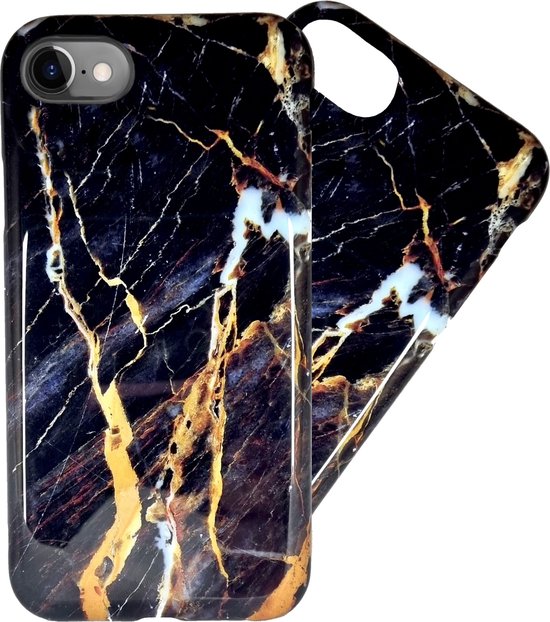 Lennexo Luxe marmeren siliconen telefoonhoesje
