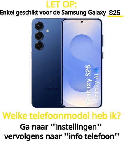 Lennexo hoesje en screenprotector voor Samsung Galaxy S25