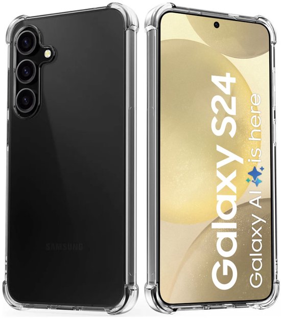 Samsung S24 anti-shock hoesje met screenprotector
