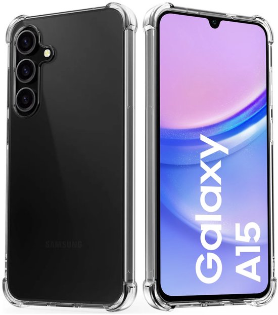 Anti-shock hoesje met screenprotector voor Samsung A15