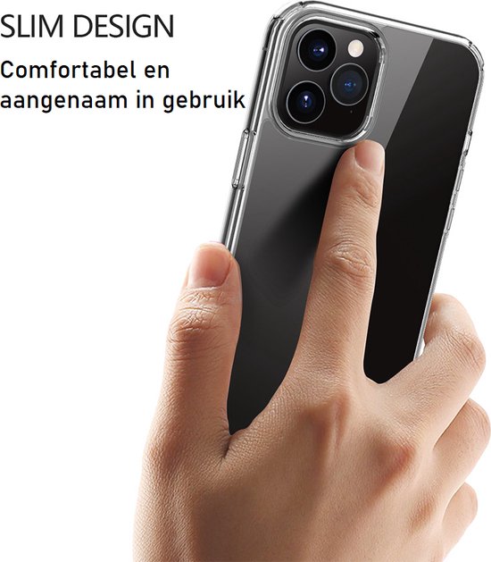 Lennexo transparant iPhone 12 / 12 Pro telefoonhoesje