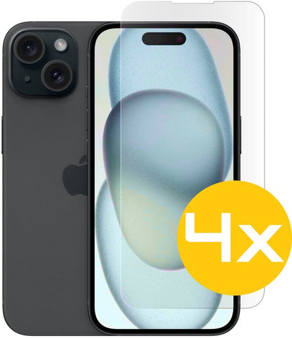 Lennexo Tempered Glass Screenprotector Geschikt voor iPhone 15 Plus