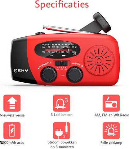 RescueReady multifunctionele noodradio