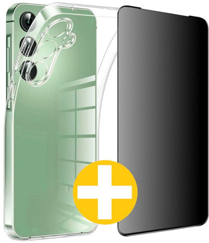 Transparant Hoesje en Privacy Screenprotector Geschikt Voor Samsung A35