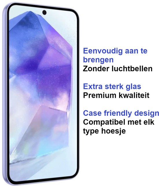Armordrop Full Guard screenprotector voor Samsung A55