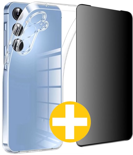 Samsung A55 hoesje met privacy screenprotector