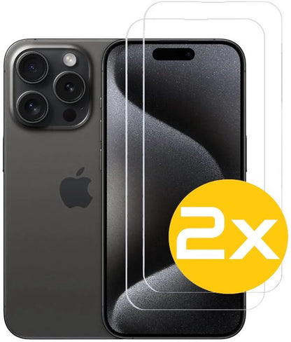 Anti-shock hoesje met 2x screenprotector voor iPhone 15 Pro