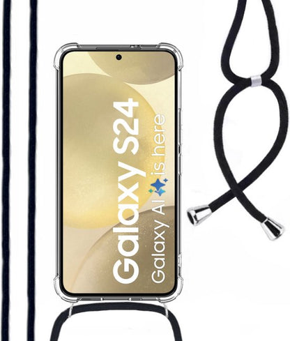Lennexo Shockproof Telefoonhoesje met Koord Geschikt voor Samsung S24