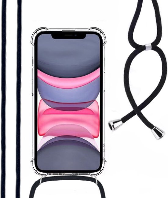 Lennexo shockproof hoesje met koord voor iPhone 11