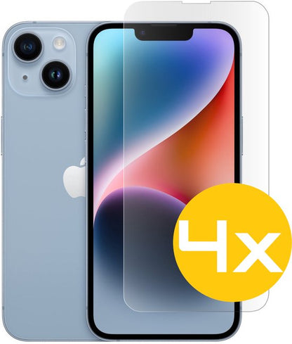 Lennexo iPhone 14 Tempered Glass Screenprotector 4 Stuks