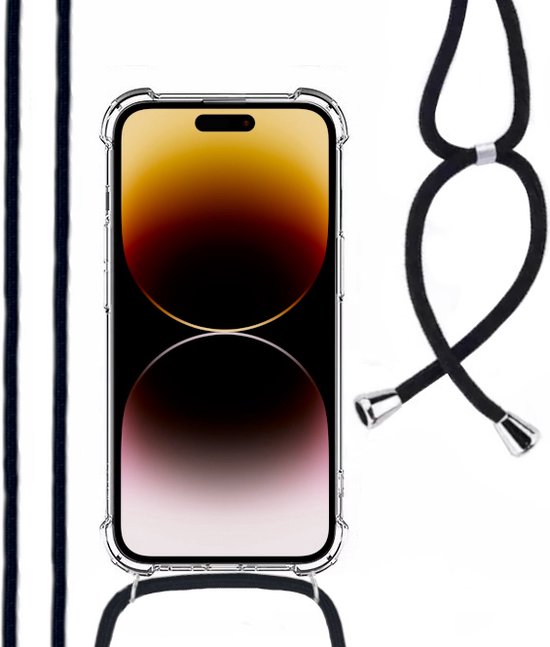 Lennexo iPhone 14 Pro Max shockproof hoesje met koord