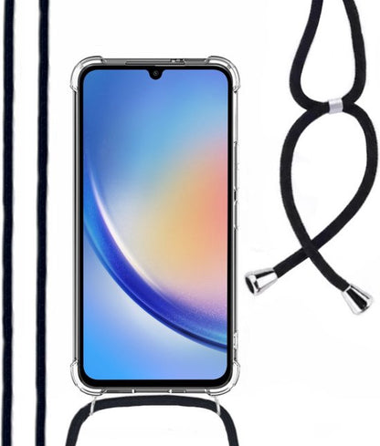 Lennexo shockproof hoesje met koord voor Samsung Galaxy A34