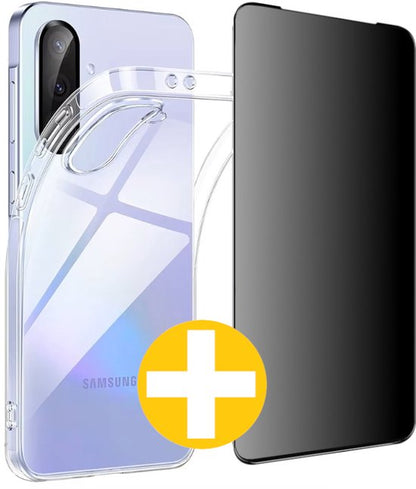 Samsung Galaxy A36 transparant hoesje en privacy screenprotector