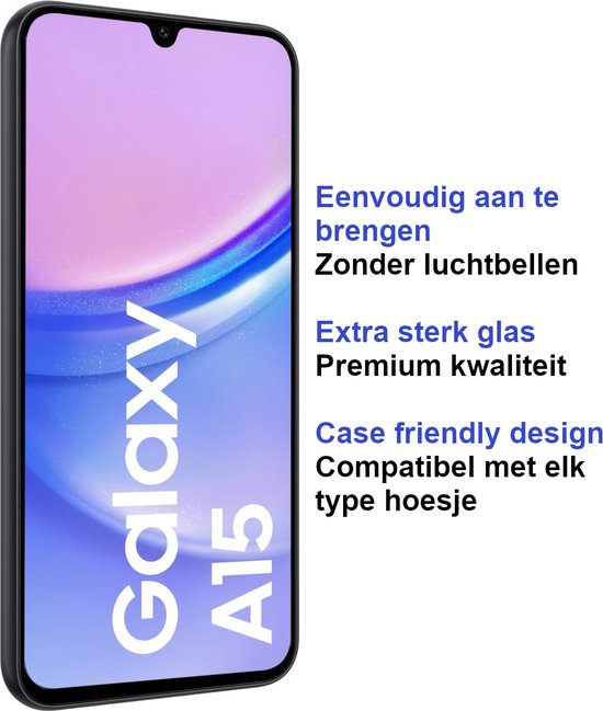 Armordrop screenprotector voor Samsung A15