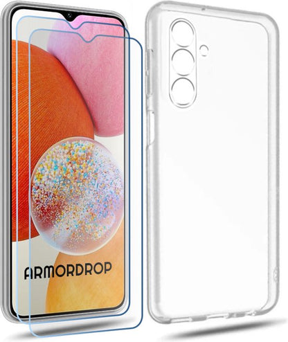ArmorDrop transparant hoesje met screenprotector voor Samsung A14