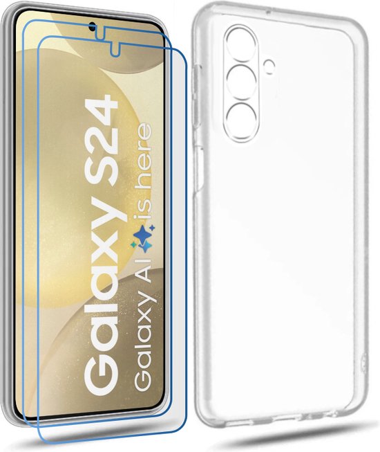 ArmorDrop transparant hoesje met 2x screenprotector voor Samsung S24