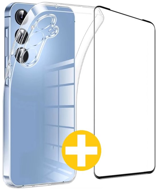 Lennexo combi hoesje en screenprotector voor Samsung A55