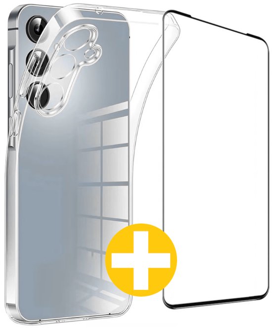 Lennexo transparant telefoonhoesje en screenprotector voor Samsung Galaxy S24 FE