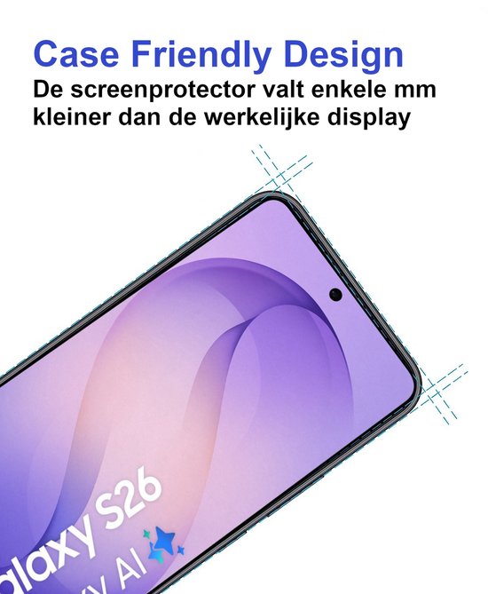 Armordrop glazen screenprotector voor Samsung S26