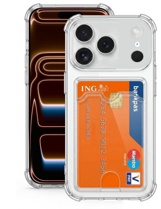 Lennexo pashouder hoesje voor iPhone 17 Pro Max