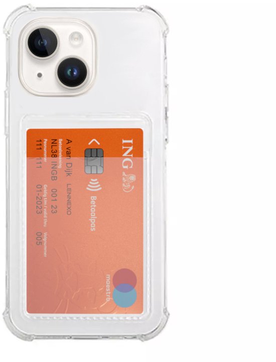 Lennexo pashouder hoesje voor iPhone 16 Plus
