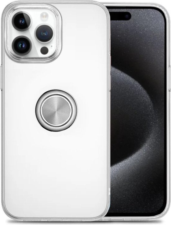 Armordrop transparant telefoonhoesje met ring voor iPhone 15 Pro