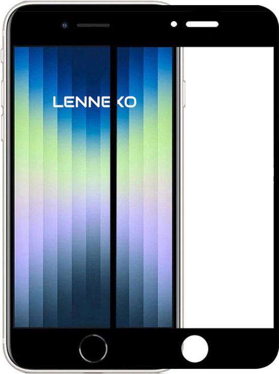 Lennexo Full Cover screenprotector voor iPhone SE/8/7