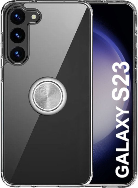 Armordrop hoesje met ring geschikt voor Samsung S23