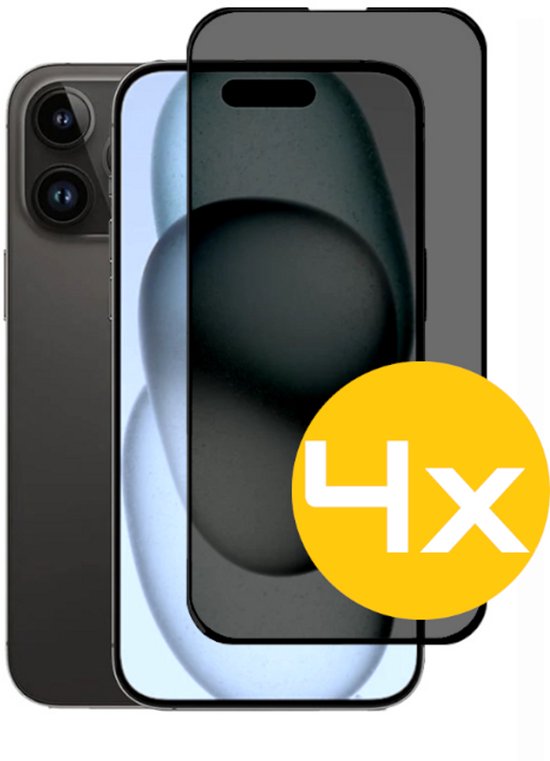 Lennexo Privacy screenprotector voor iPhone 15 Plus