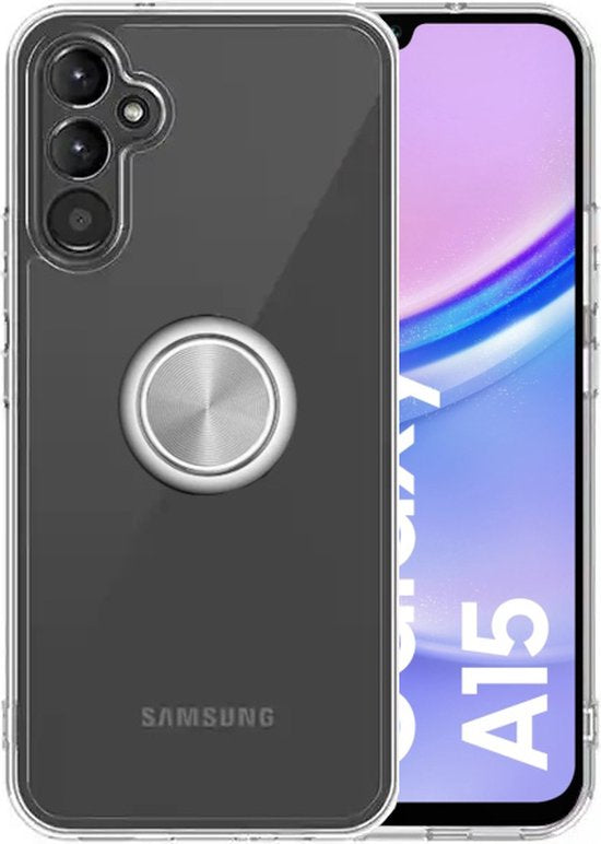 Armordrop transparant telefoonhoesje met ring voor Samsung A15