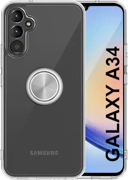 Armordrop transparant hoesje met ring voor Samsung Galaxy A34