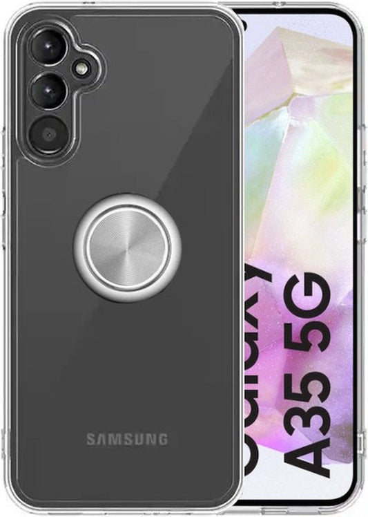 Armordrop transparant telefoonhoesje met ring voor Samsung A35