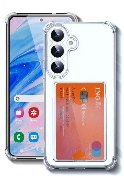 Lennexo Samsung S26+ siliconen hoesje met pashouder