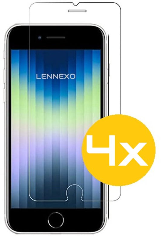 Lennexo Tempered Glass Screenprotector Geschikt voor iPhone SE/8/7
