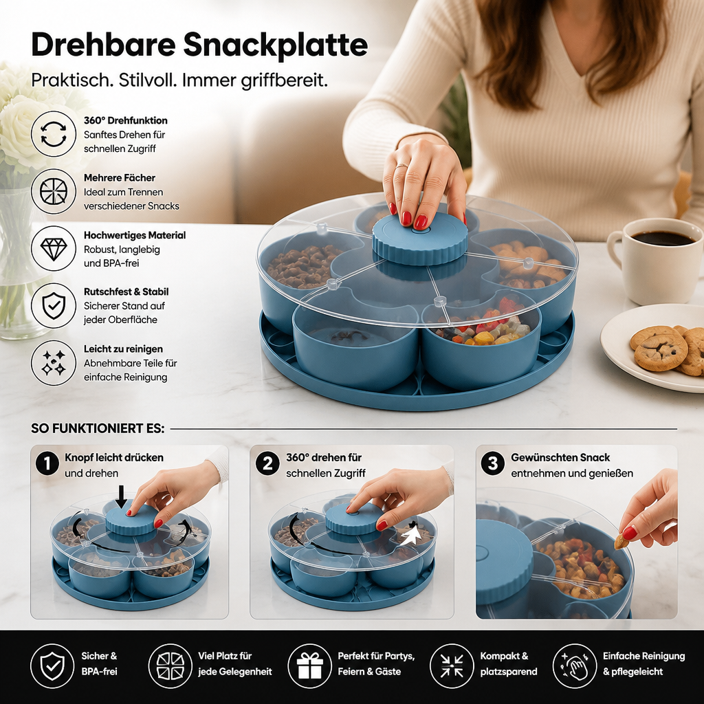 SnackSpin draaibare serveerschaal
