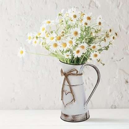 Vintage Franse Metalen Melkkan Vaas