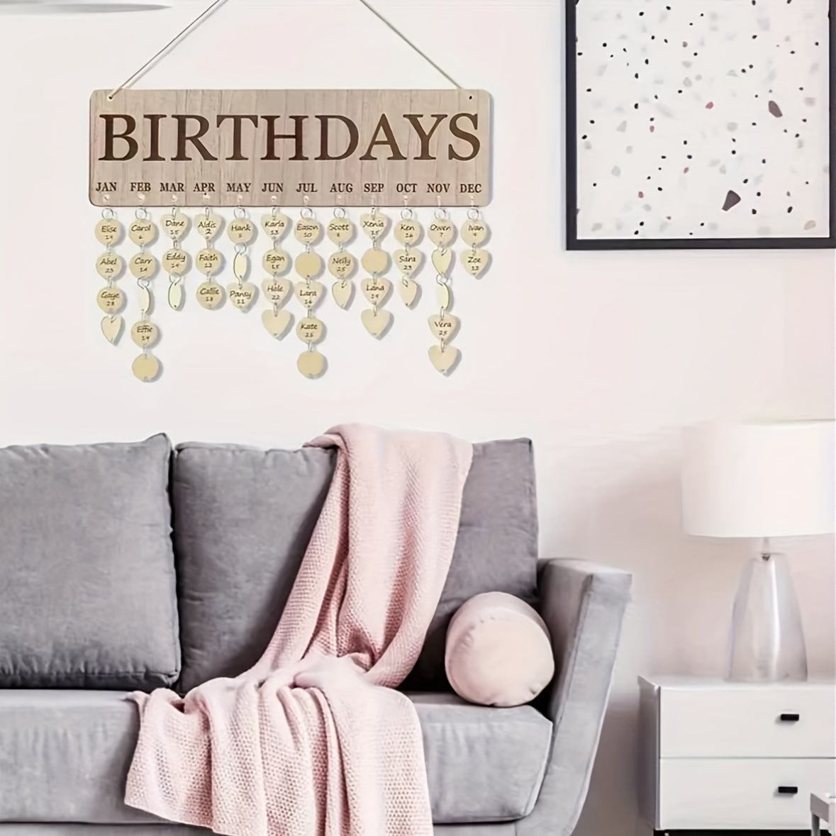 HeartDays houten verjaardagskalender