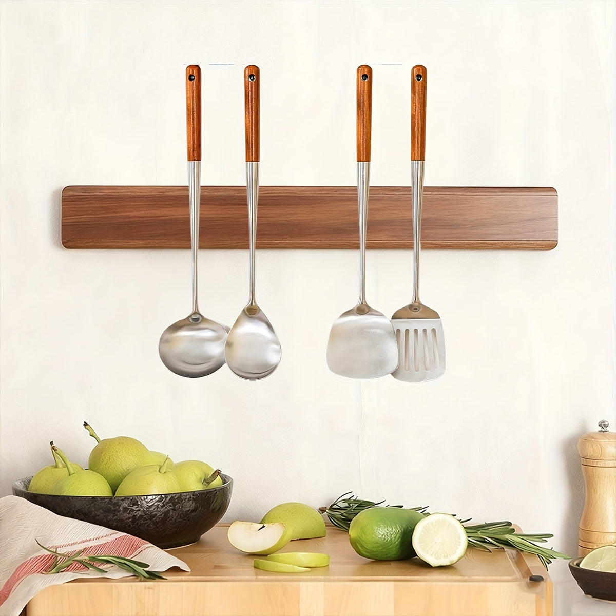 Magnetische Keuken Opbergstrip van Acaciahout