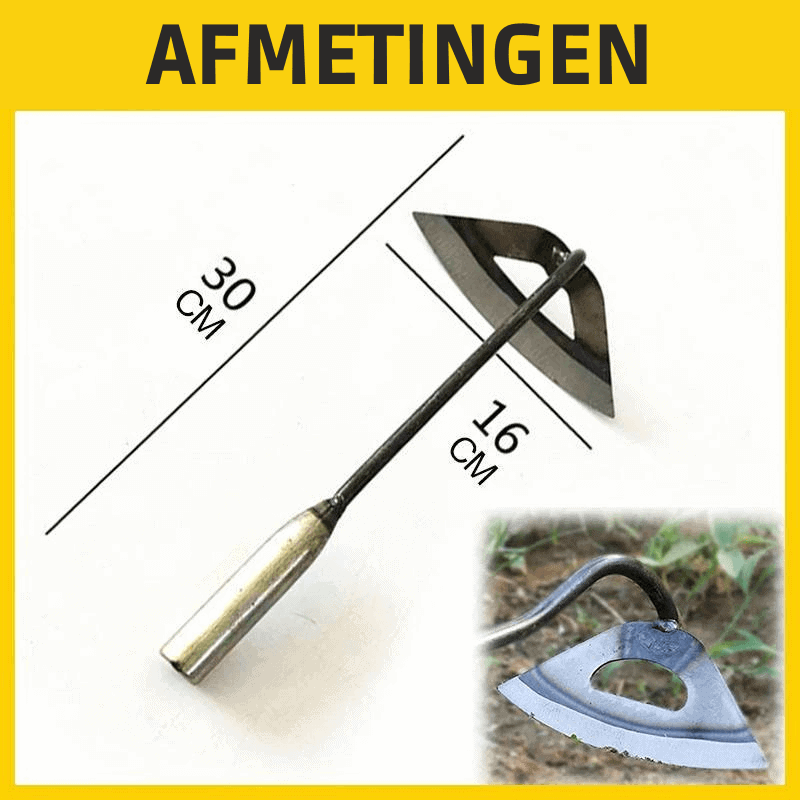 GardenHelp geharde stalen holle schoffel