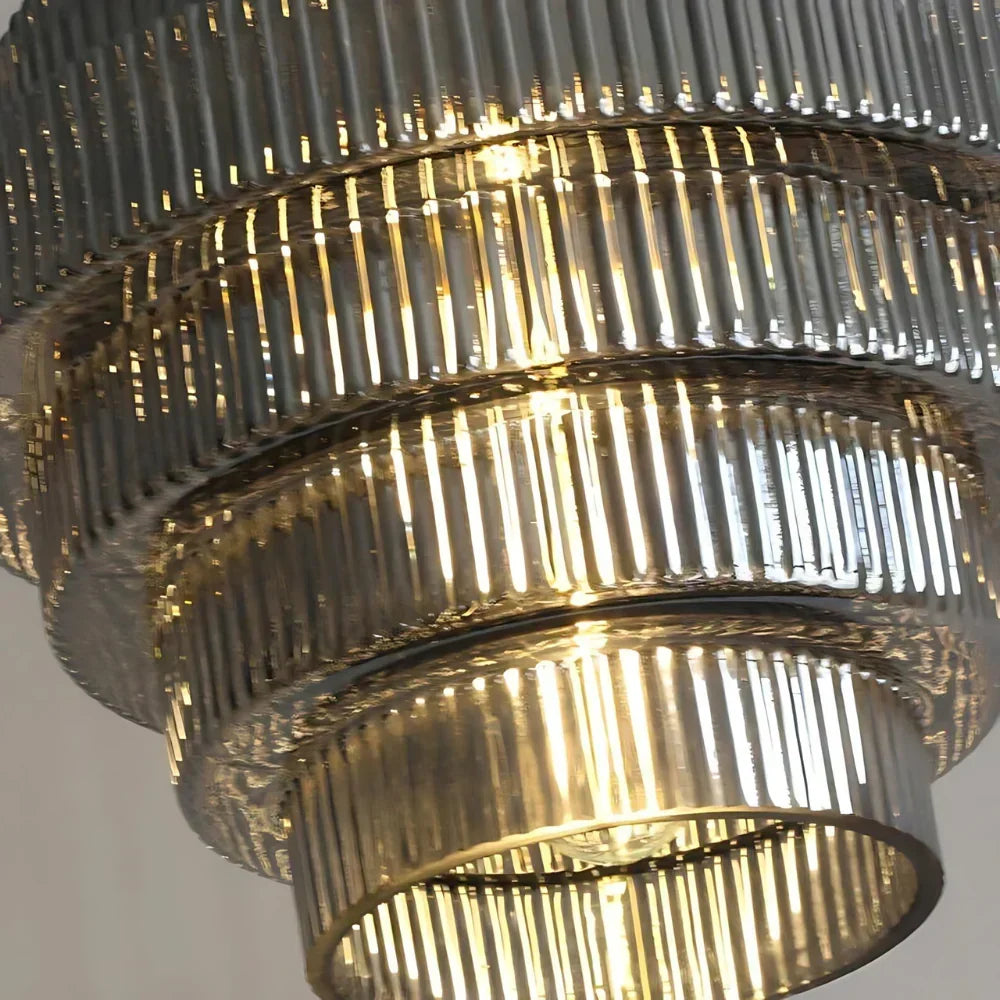 Gelaagde Glazen Hanglamp Met LED Verlichting