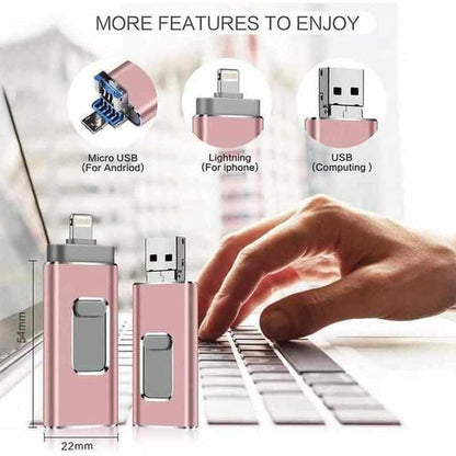 Draagbare USB-flashdrive voor iPhone, iPad en Android